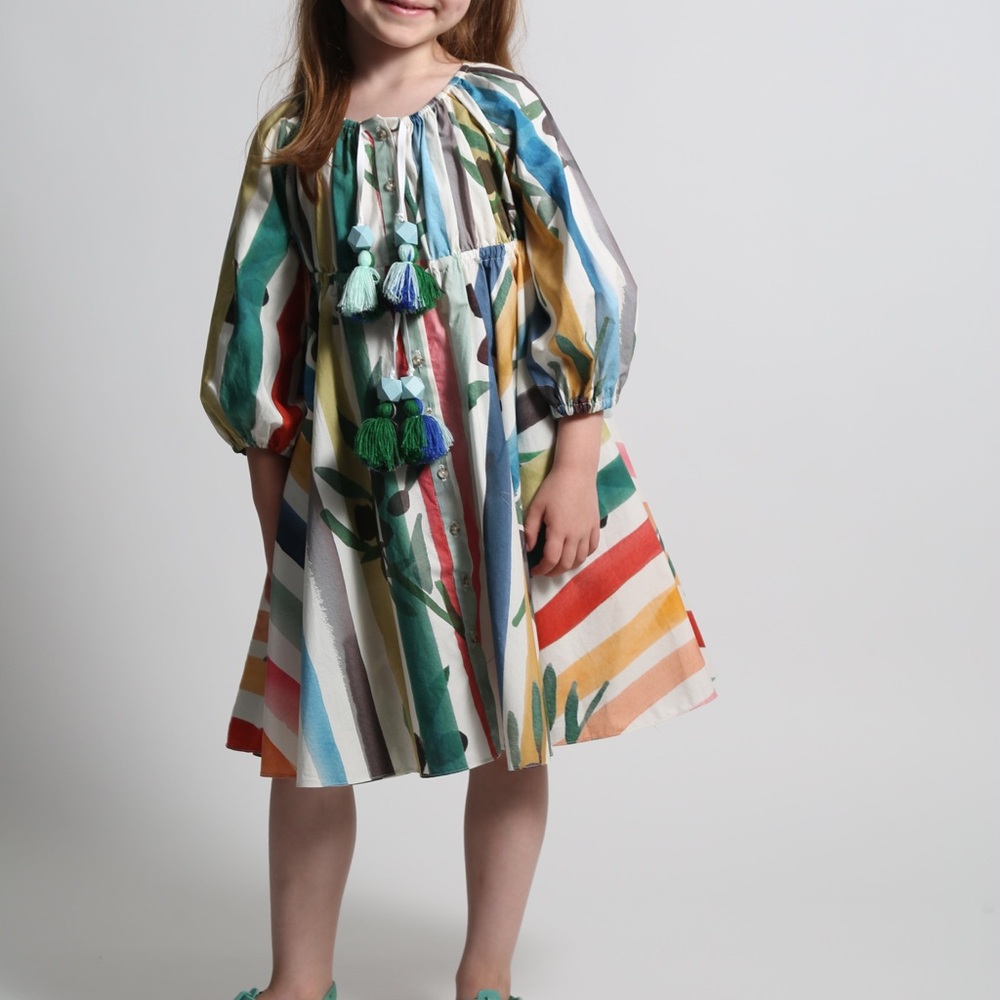 TIA CIBANI CAMPESIGNA SHIRT DRESS Navy Blue Size 3-4 Summer Spring
